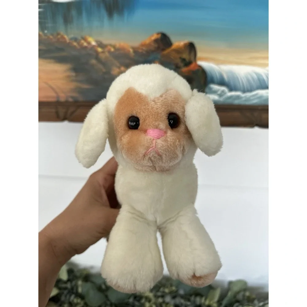 1983 GUND Vintage Lamb‎ Sheep Ivory White Baby Toy 8
